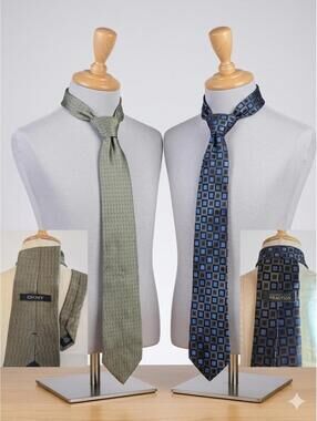 Men’s Designer Silk Tie Bundle | Set of 2 | DKNY & Kenneth Cole
